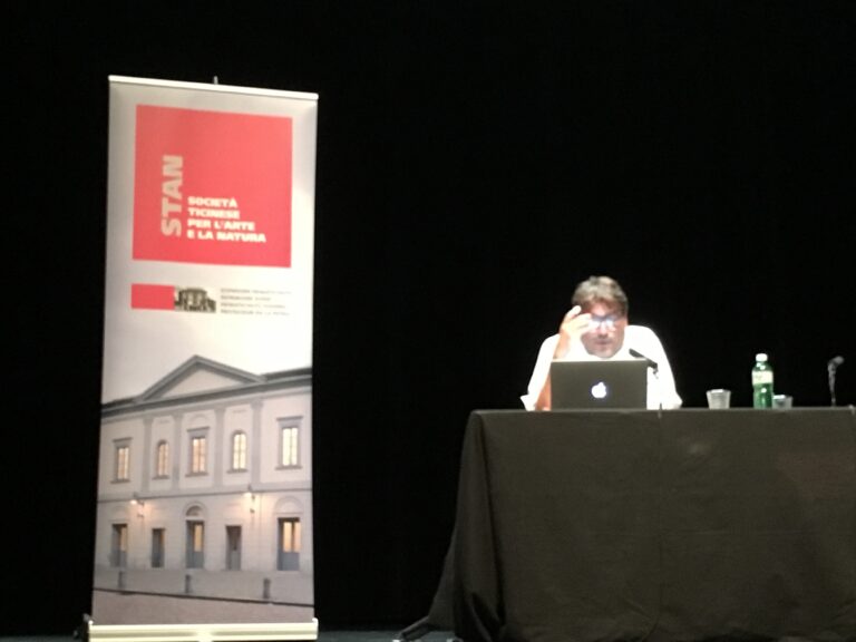Tommaso Montanari alla conferenza sul patrimonio organizzata dalla STAN il 24.9.2018