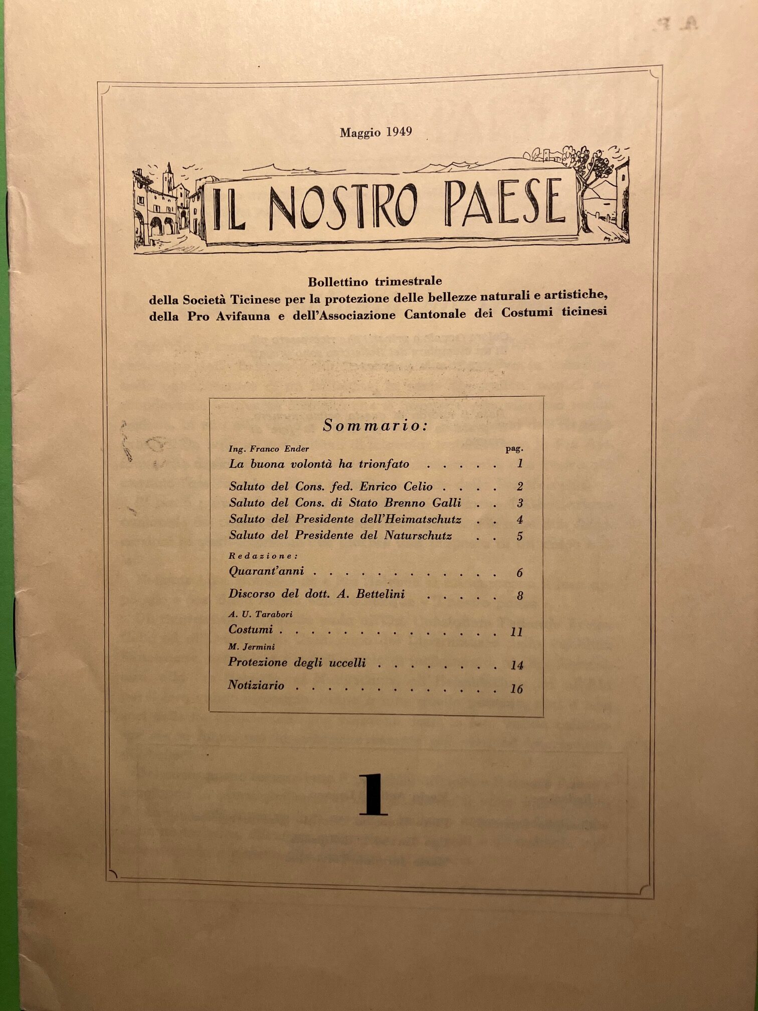 Nasce «Il nostro Paese»