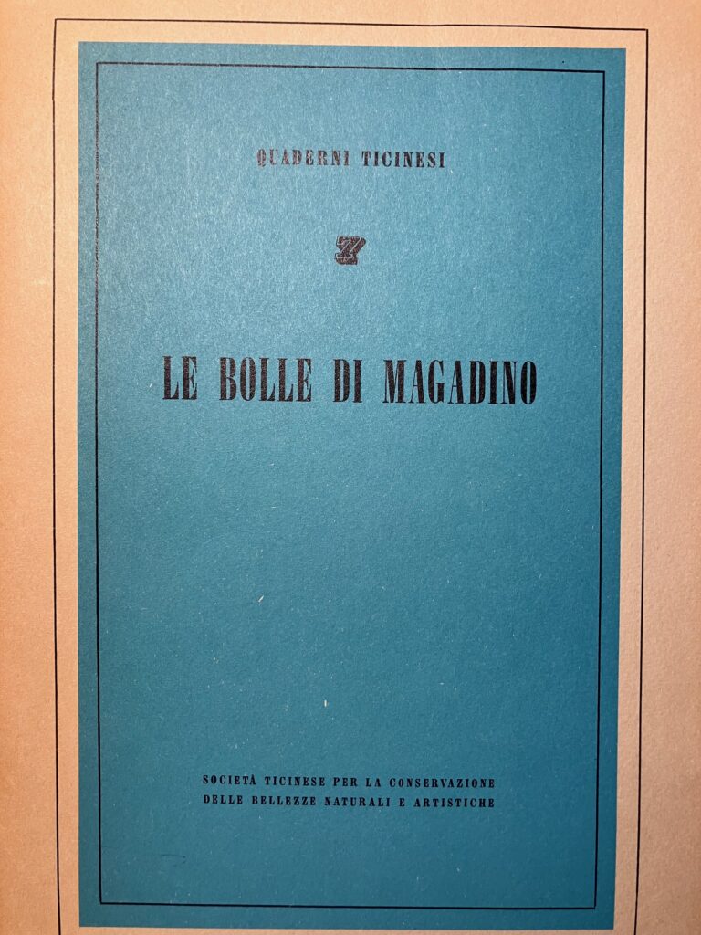 Quaderni Ticinesi Le Bolle di Magadino